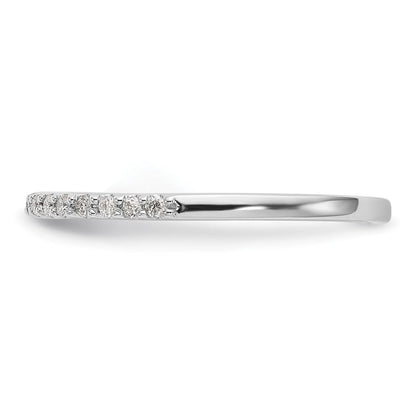 14K Weißgold Ehering mit natürlichen Diamanten, 0,12 ct