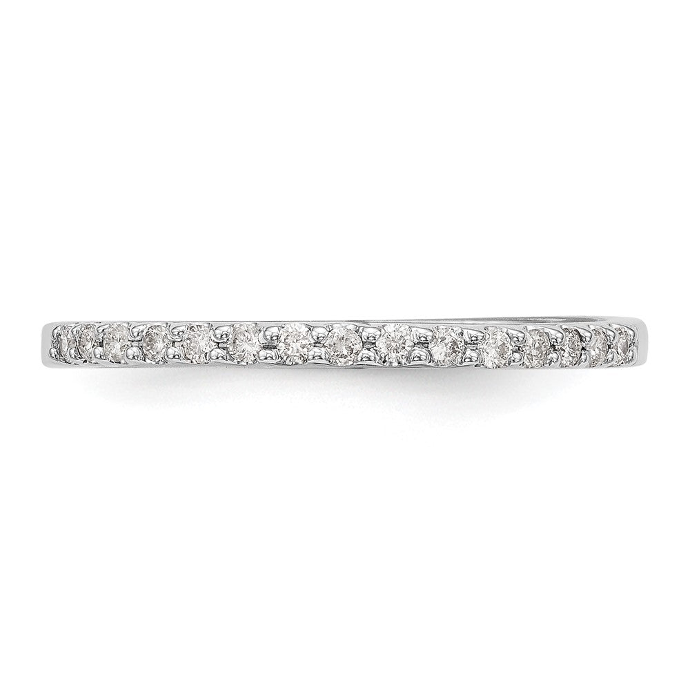 14K Weißgold Ehering mit natürlichen Diamanten, 0,12 ct