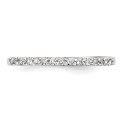 14K Weißgold Ehering mit natürlichen Diamanten, 0,12 ct