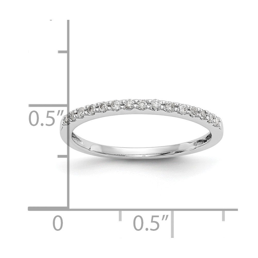 14K Weißgold Ehering mit natürlichen Diamanten, 0,12 ct