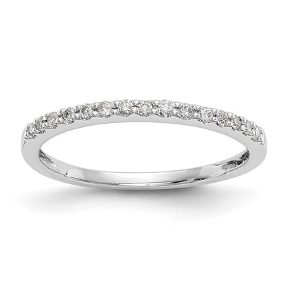 14K Weißgold Ehering mit natürlichen Diamanten, 0,12 ct