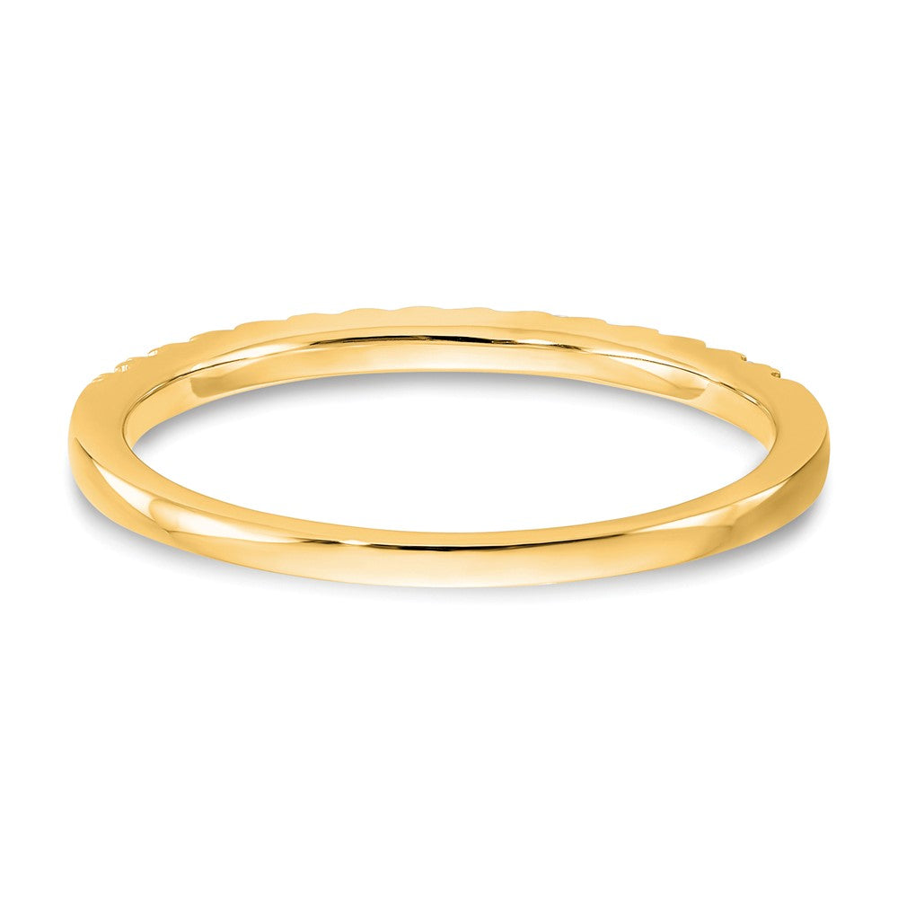 14K Gelbgold Ring mit echten Diamanten