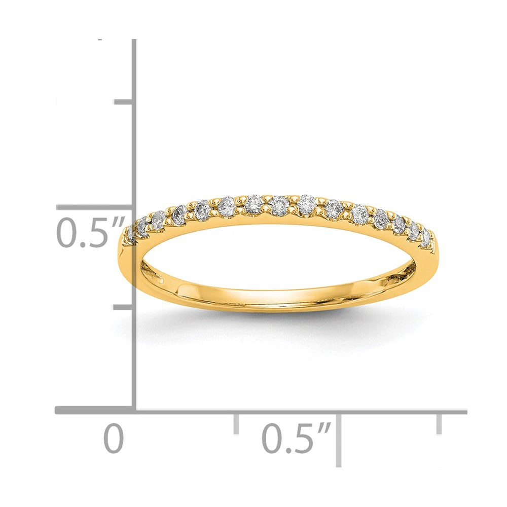 14K Gelbgold Ring mit echten Diamanten