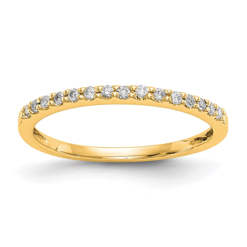 14K Gelbgold Ring mit echten Diamanten
