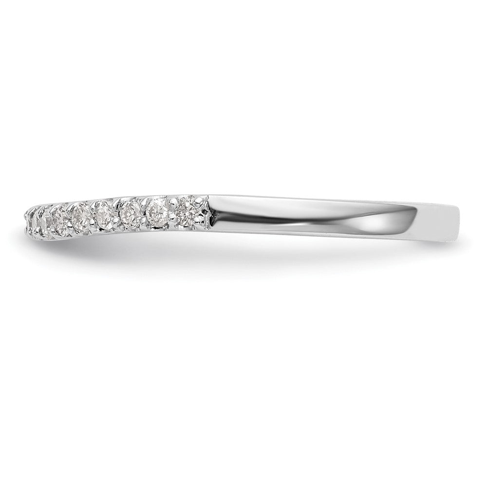 14K Weißgold Ehering mit natürlichen Diamanten 0,19 ct Gesamtgewicht