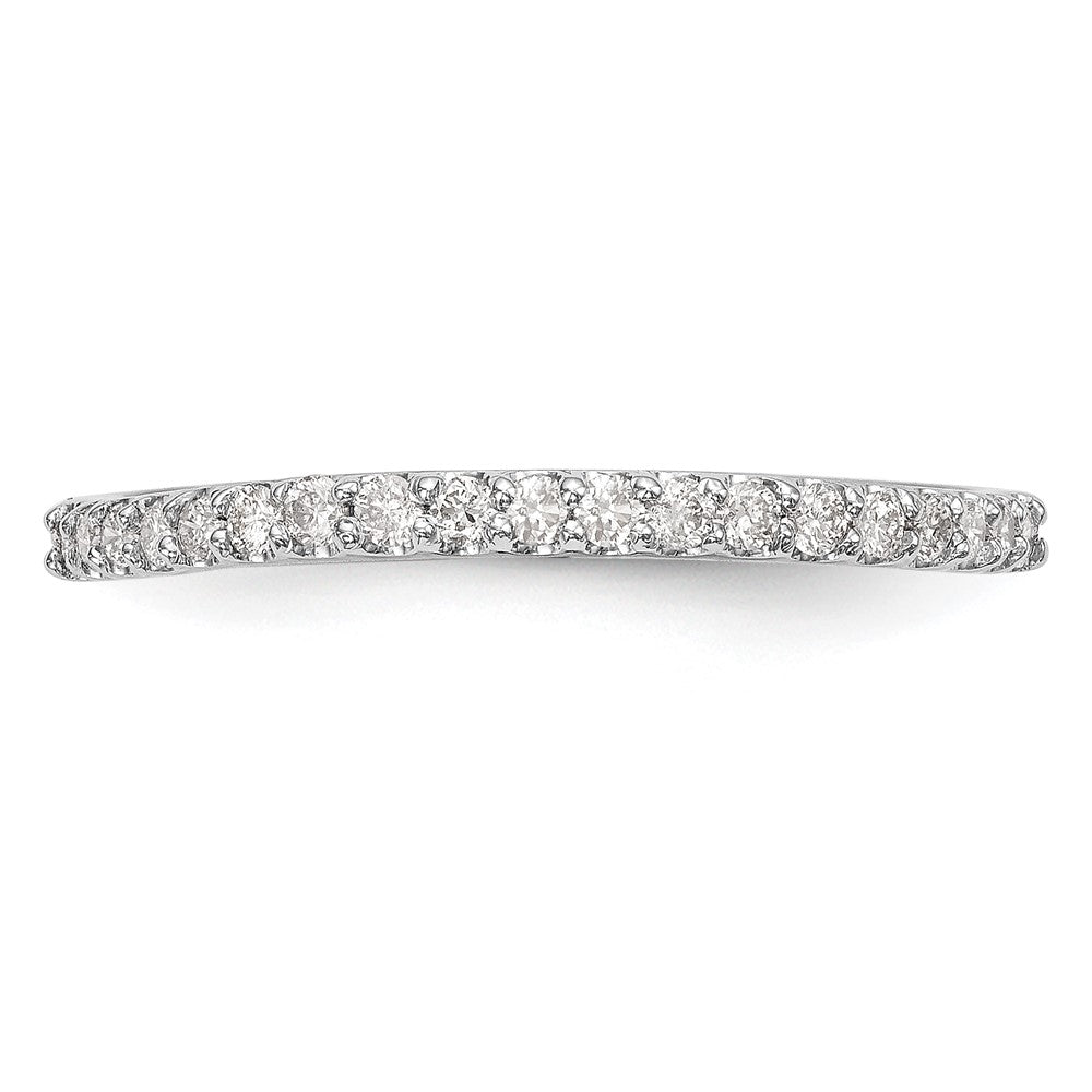 14K Weißgold Ehering mit natürlichen Diamanten 0,19 ct Gesamtgewicht