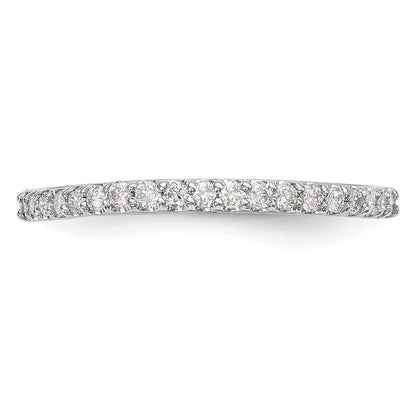 14K Weißgold Ehering mit natürlichen Diamanten 0,19 ct Gesamtgewicht