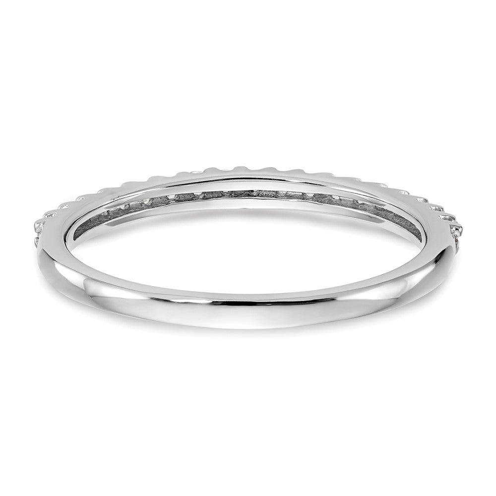 14K Weißgold Ehering mit natürlichen Diamanten 0,19 ct Gesamtgewicht