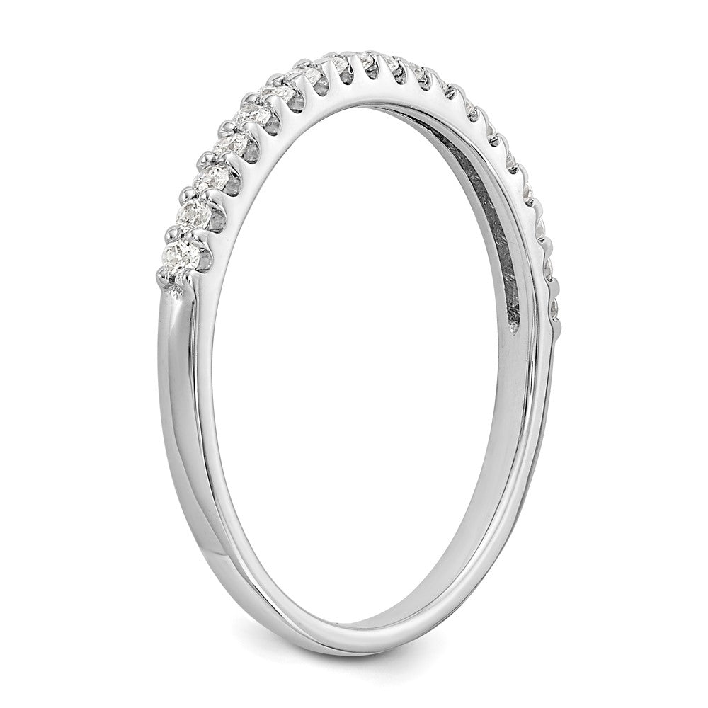 14K Weißgold Ehering mit natürlichen Diamanten 0,19 ct Gesamtgewicht