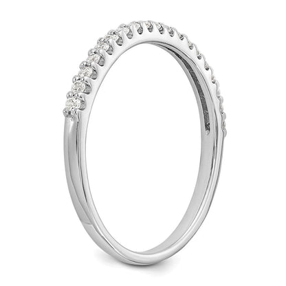 14K Weißgold Ehering mit natürlichen Diamanten 0,19 ct Gesamtgewicht