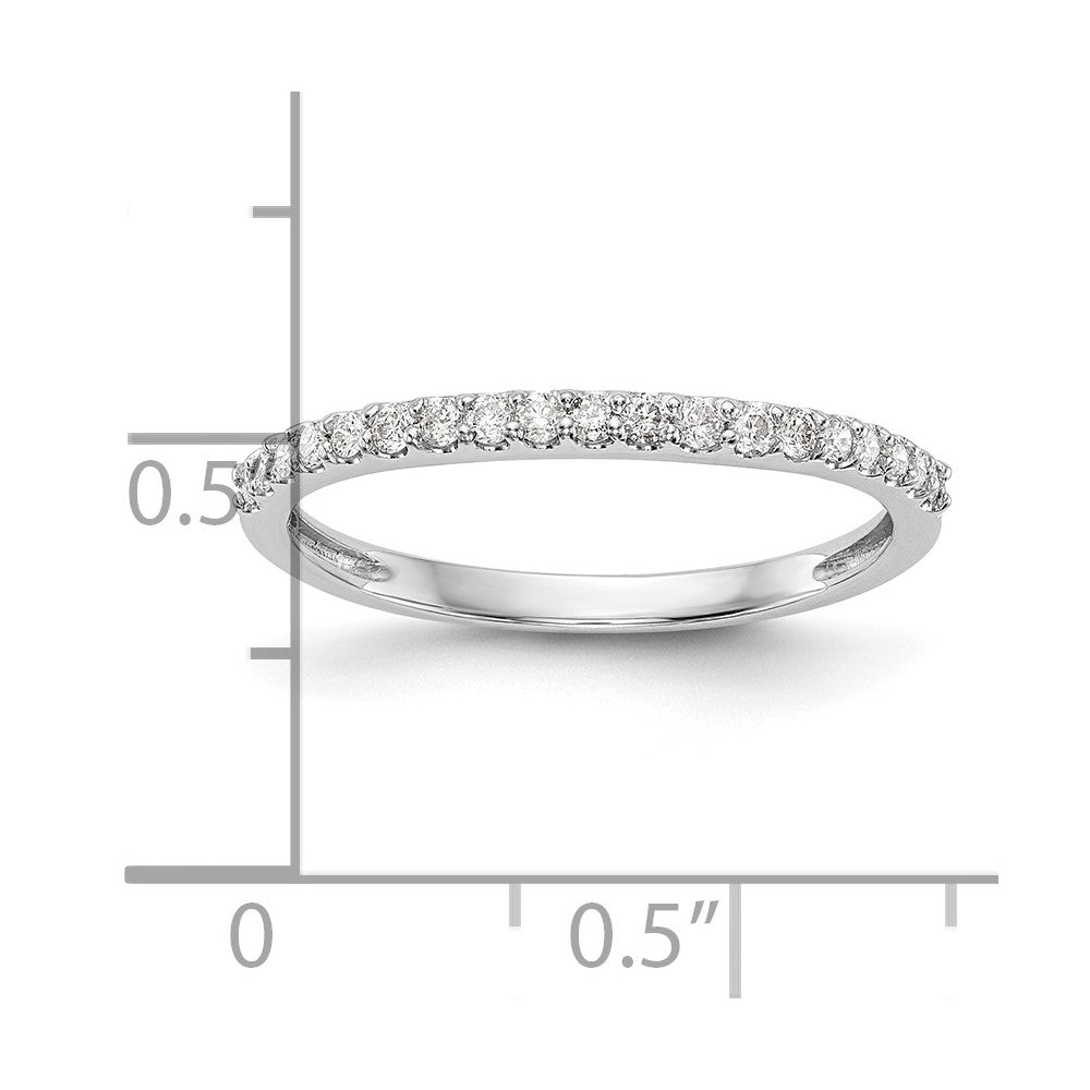 14K Weißgold Ehering mit natürlichen Diamanten 0,19 ct Gesamtgewicht