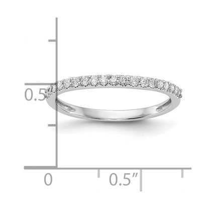 14K Weißgold Ehering mit natürlichen Diamanten 0,19 ct Gesamtgewicht
