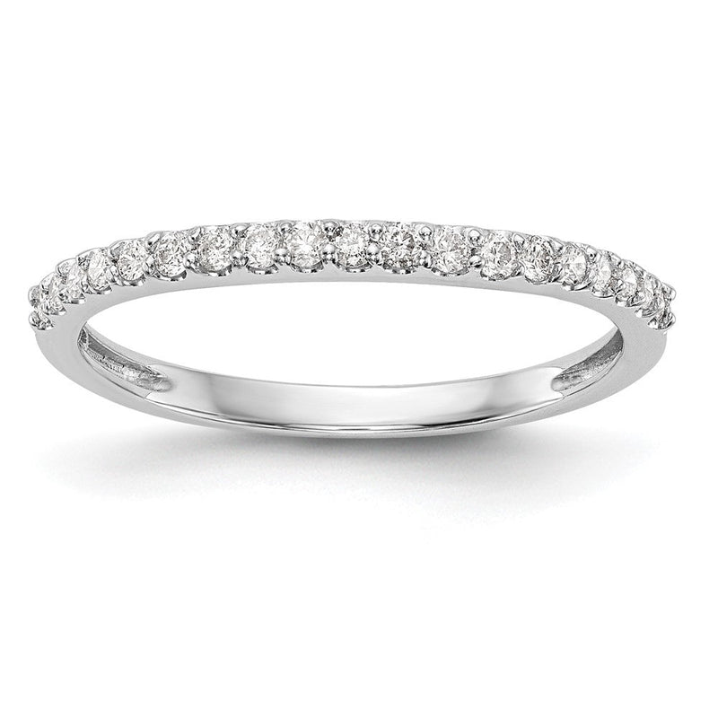 14K Weißgold Ehering mit natürlichen Diamanten 0,19 ct Gesamtgewicht