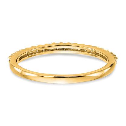 14K Gelbgold Ring mit echten Diamanten