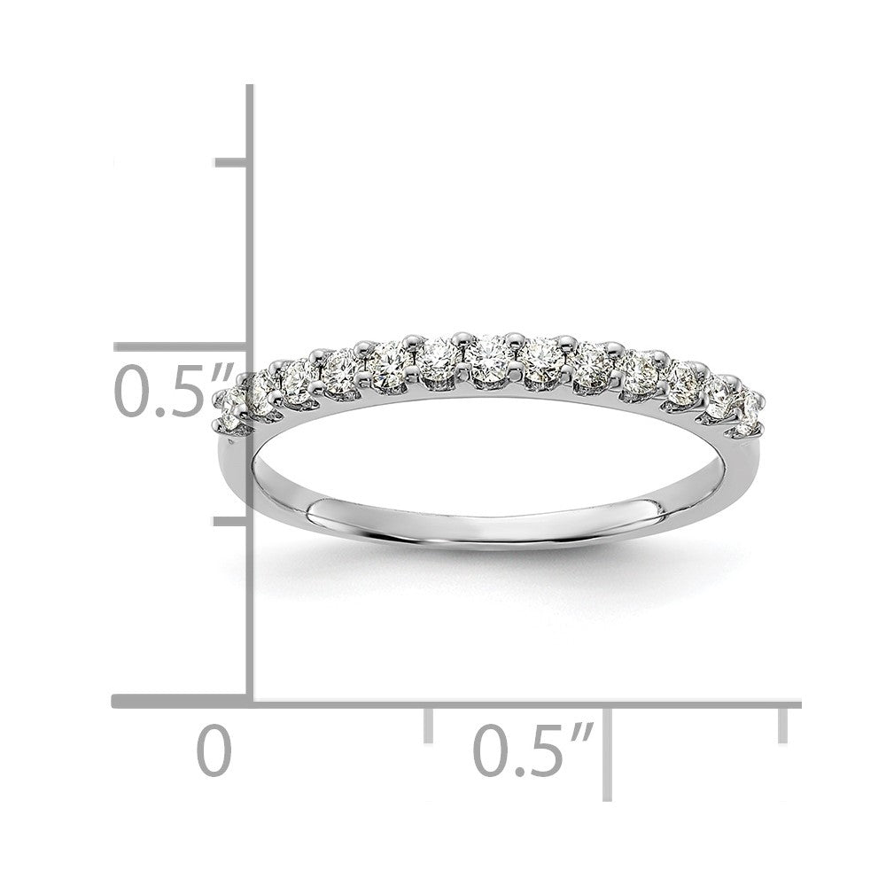 14K Weißgold Ehering mit natürlichen Diamanten, 0,25 ct Gesamtgewicht