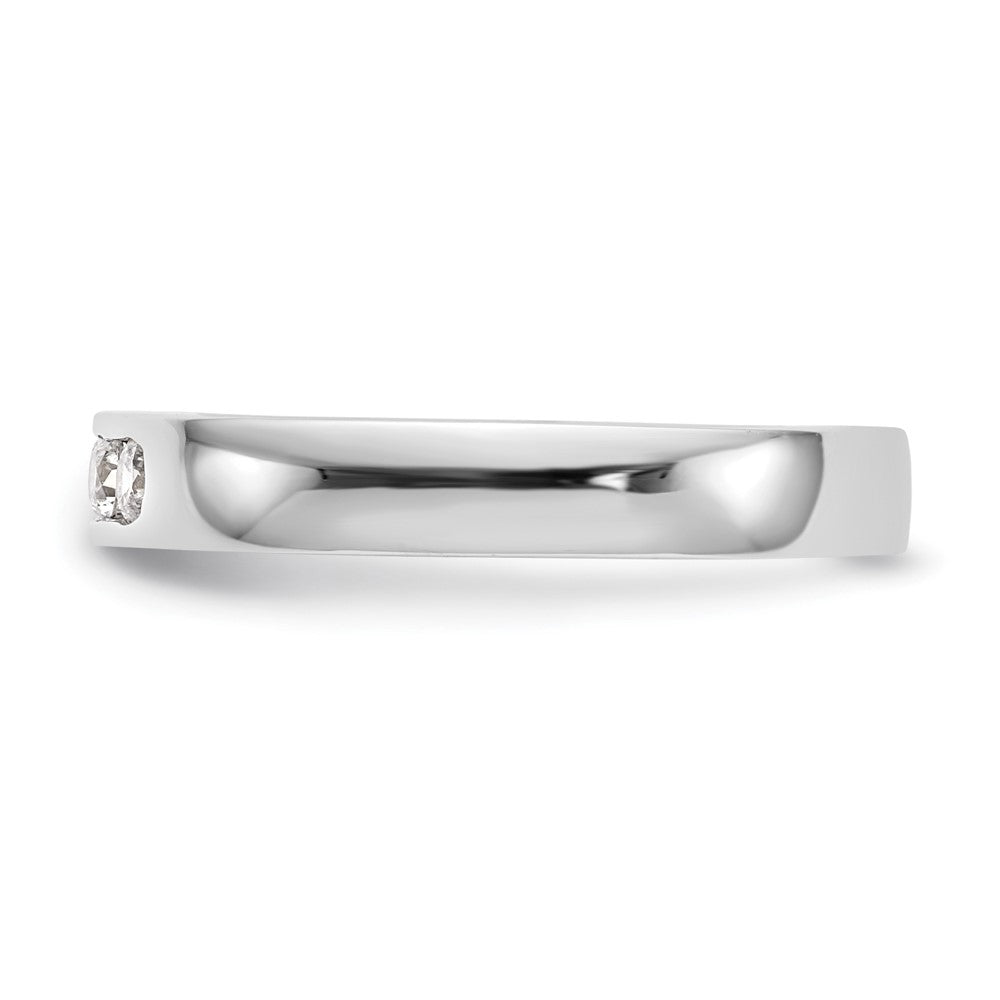 14K Weißgold 5-Stein-Ring mit natürlichen Diamanten in Kanalfassung