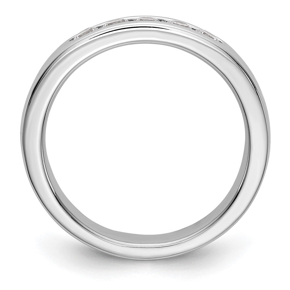 14K Weißgold Ring mit 5 Steinen, 0,33K runden Diamanten in Kanalfassung