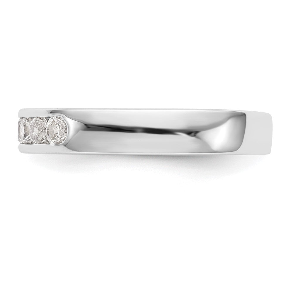 14K Weißgold Ring mit 5 Steinen, 0,33K runden Diamanten in Kanalfassung