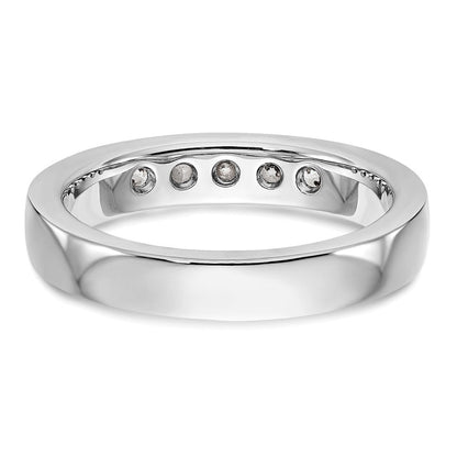 14K Weißgold Ring mit 5 Steinen, 0,33K runden Diamanten in Kanalfassung