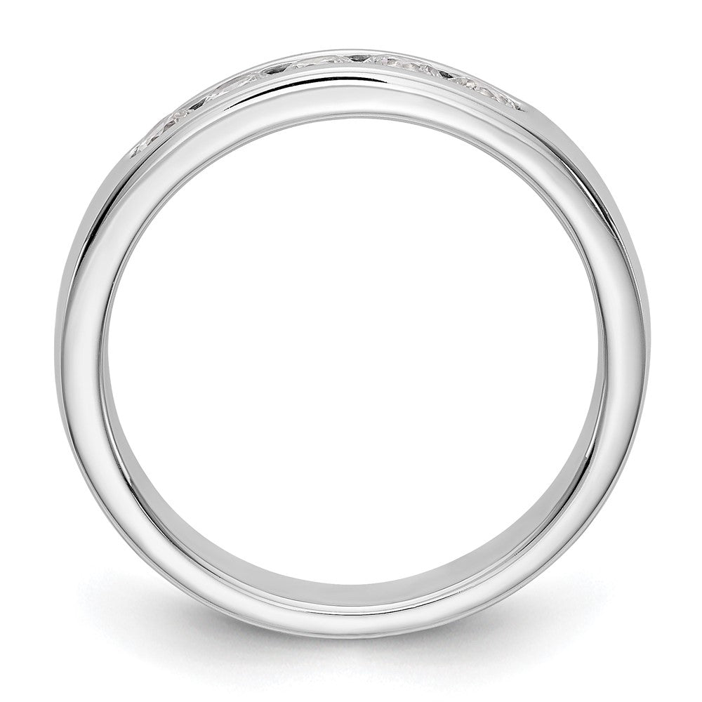 14K Weißgold Ring mit 5 Diamanten in Kanalfassung