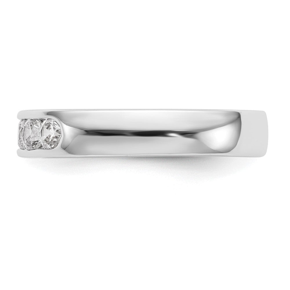 14K Weißgold Ring mit 5 Diamanten in Kanalfassung