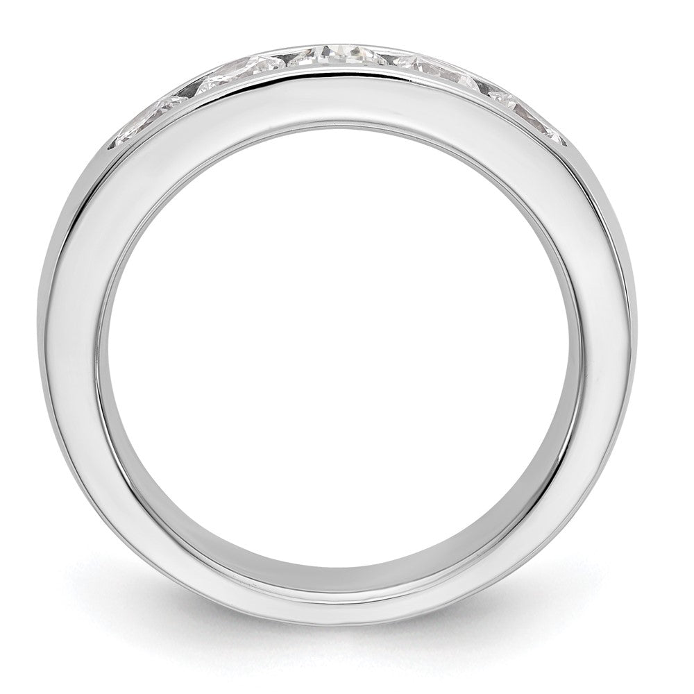 14K Weißgold 5-stone 1 Karat Rund Diamant Komplett Kanalfassung Ehering Ring