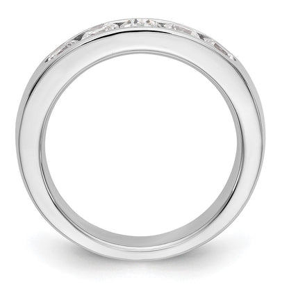 14K Weißgold 5-stone 1 Karat Rund Diamant Komplett Kanalfassung Ehering Ring