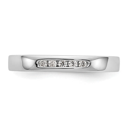 14K Weißgold Diamant-Ehering mit Kanalfassung, 5 Steine