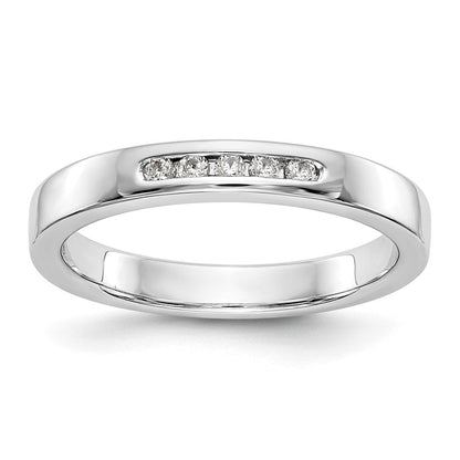 14K Weißgold Diamant-Ehering mit Kanalfassung, 5 Steine