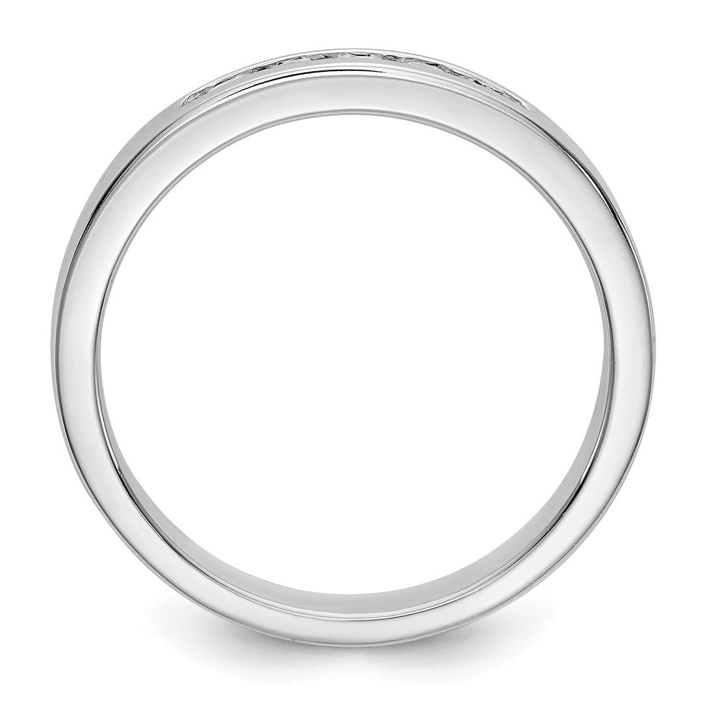 14K Weißgold 5 Stein 1/5 Karat Rund Diamant Komplett Kanalfassung Ring