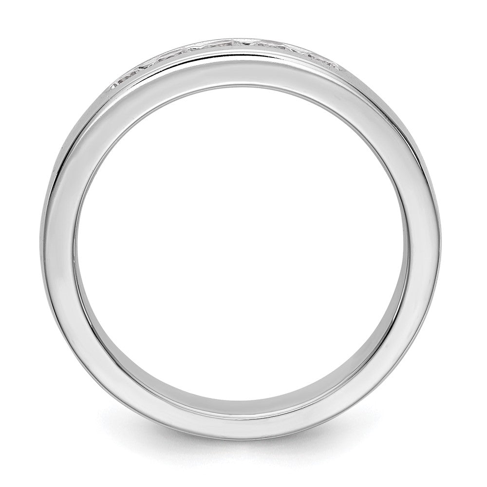 14K Weißgold True Origin Im Labor Gezüchtet Diamant Vs+, F+ 5-stone Kanalfassung Ehering Ring