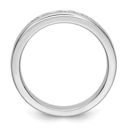 14K Weißgold True Origin Im Labor Gezüchtet Diamant Vs+, F+ 5-stone Kanalfassung Ehering Ring