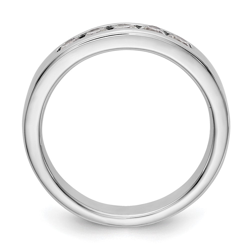 14K Weißgold 5 Stein 1/2 Karat Rund Diamant Komplett Kanalfassung Ring