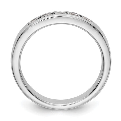 14K Weißgold 5 Stein 1/2 Karat Rund Diamant Komplett Kanalfassung Ring