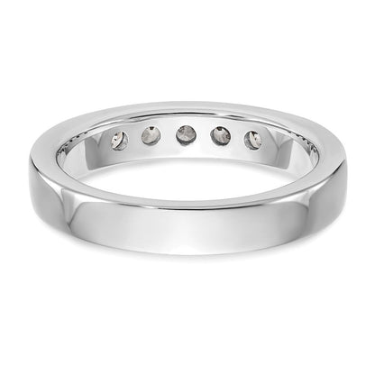 14K Weißgold True Origin Im Labor Gezüchtet Diamant Vs+, F+ 5-stone Kanalfassung Ehering Ring