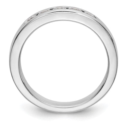 14K Weißgold 5-stone Diamant Kanalfassung Ehering Ring