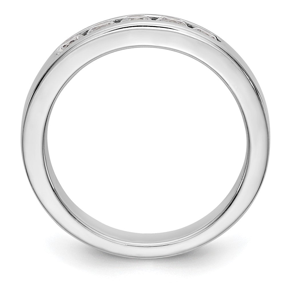 14K Weißgold 5 Stein 1/2 Karat Rund Diamant Komplett Kanalfassung Ring
