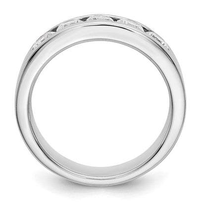 True Origin 14K Weißgold Herren 1 Karat Im Labor Gezüchtet Diamant Vs/si D E F 5 Stein Kanalfassung Ehering Ring