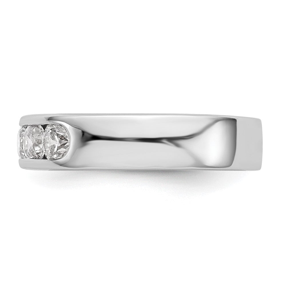 14K Weißgold 5 Stein 1 Karat Rund Diamant Komplett Kanalfassung Ring