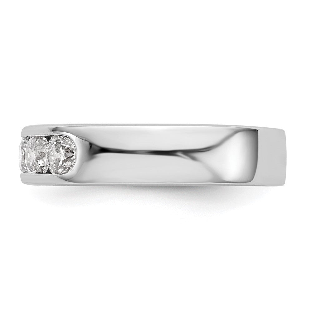 14K Weißgold 5-stone Echt Diamant Kanalfassung Ring