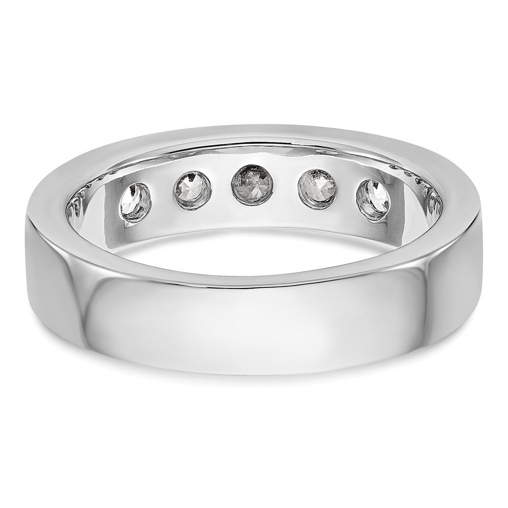 14K Weißgold 5 Stein 1 Karat Rund Diamant Komplett Kanalfassung Ring