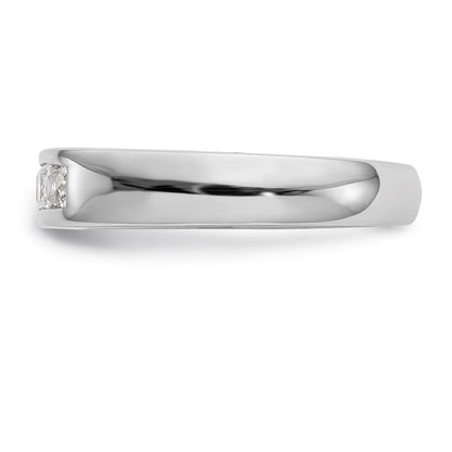 14K Weißgold Fünf-Steine-Ring mit natürlichen Diamanten in Kanalfassung