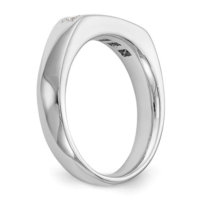 14K Weißgold Fünf-Steine-Ring mit natürlichen Diamanten in Kanalfassung
