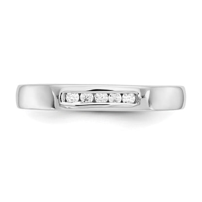 585 Weißgold Fünf-Stein-Ring mit natürlichen Diamanten in Kanalfassung