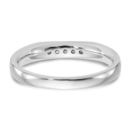 585 Weißgold Fünf-Stein-Ring mit natürlichen Diamanten in Kanalfassung