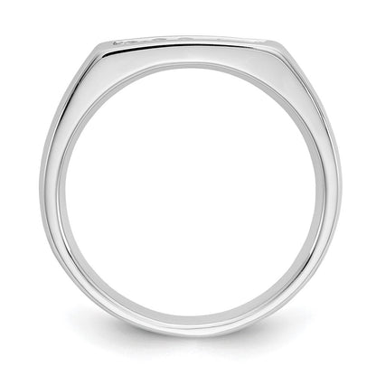 585 Weißgold Ehering mit 5 kanalgefassten natürlichen Diamanten, 0,15 ct. Gesamtgewicht