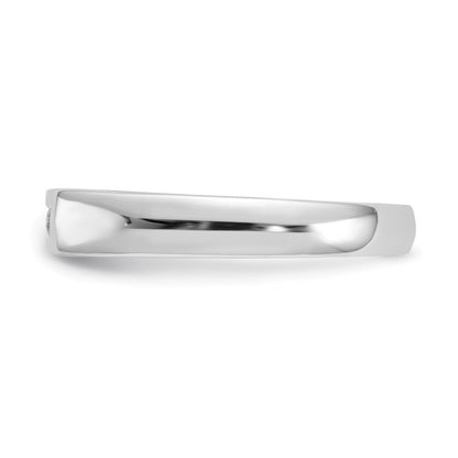 585 Weißgold Ehering mit 5 kanalgefassten natürlichen Diamanten, 0,15 ct. Gesamtgewicht