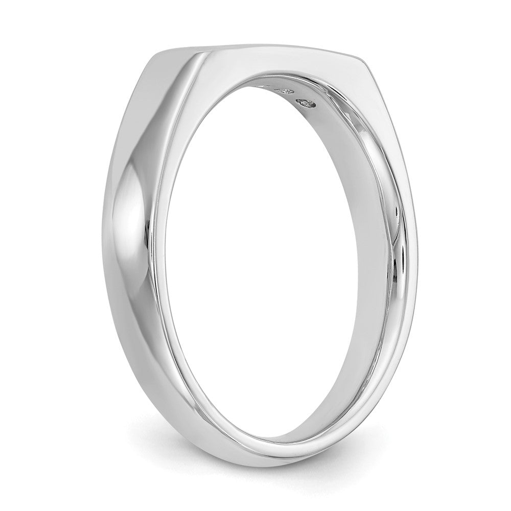 585 Weißgold Ehering mit 5 kanalgefassten natürlichen Diamanten, 0,15 ct. Gesamtgewicht