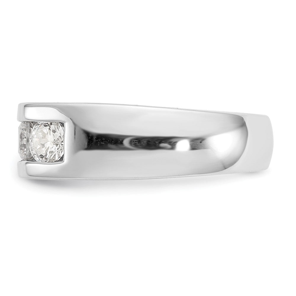 14K Weißgold Fünf-Stein-Ring mit natürlichen Diamanten in Kanalfassung