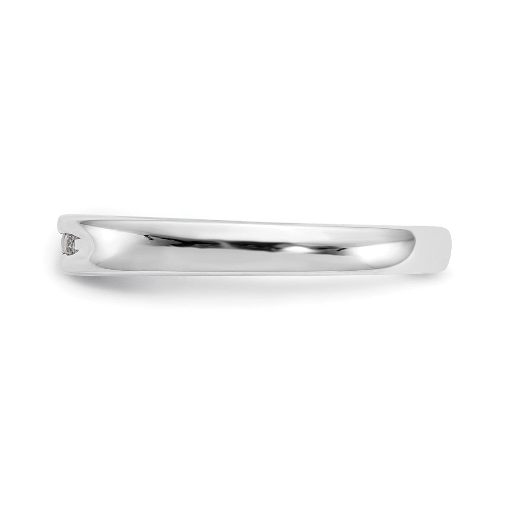 14K Weißgold Diamant-Ring mit 5 Steinen in Kanalfassung